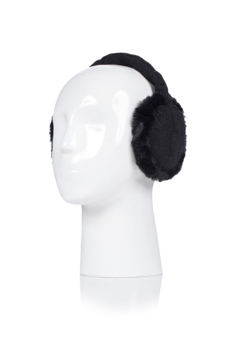 Albury Earmuffs Womens Black Headshot