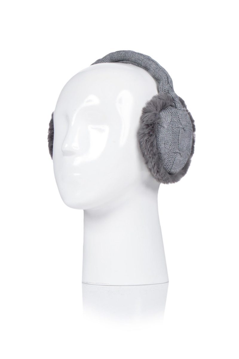 Albury Earmuffs Womens Cloud Grey Headshot