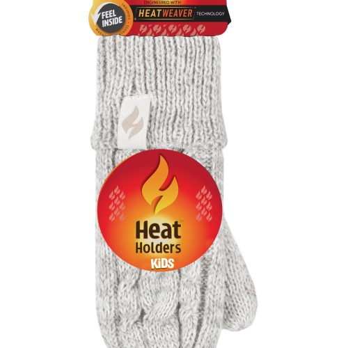 GIRLS GLACIER PEAK OATMEAL MITTENS PACK SHOT