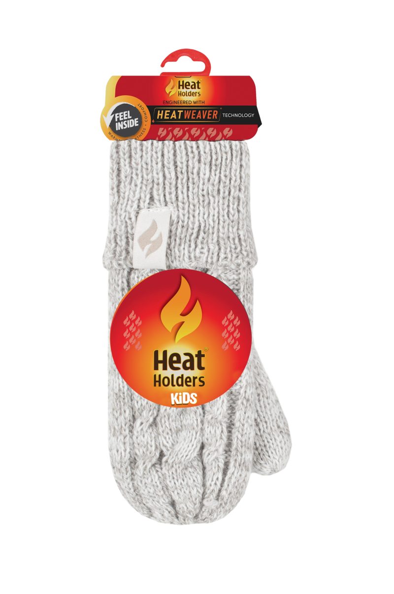 GIRLS GLACIER PEAK OATMEAL MITTENS PACK SHOT