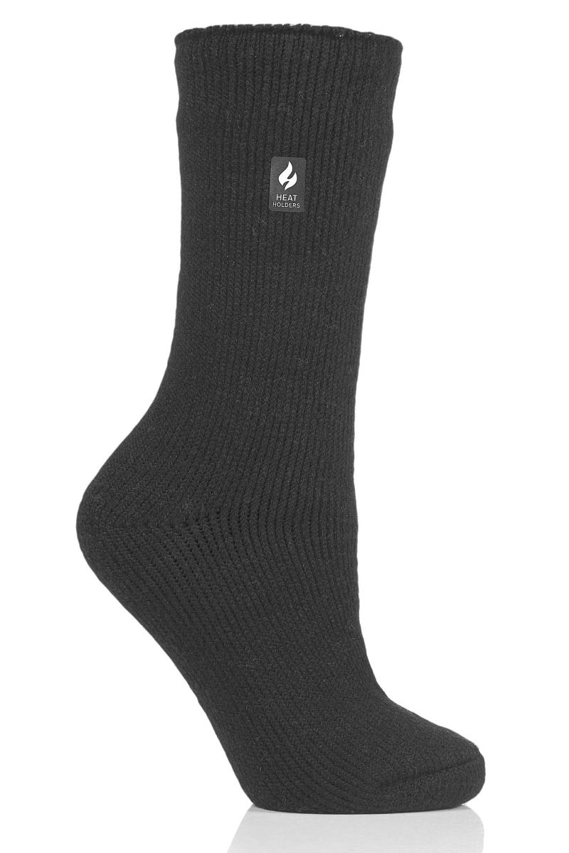 Heat Holders Camellia Women's Original Thermal Crew Sock Charcoal #color_charcoal