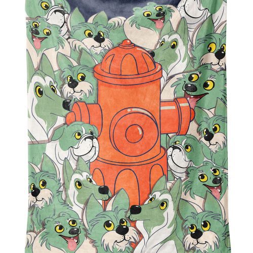 Heat Holders Hero Worship Dog Print Thermal Blanket Personal Size Matcha - Open View #color_matcha