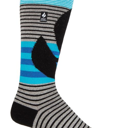 Heat Holders Men's Alpine Snowsports Thermal Long Sock Grey/Black/Green #color_grey/black/green