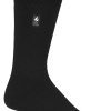 Heat Holders Men's Cardinal Ultra Lite Solid Thermal Crew Sock Black #color_black