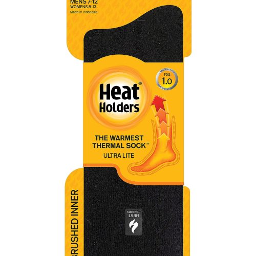 HH Mens Cardinal Ultra Lite Solid Crew Sock Black Pack