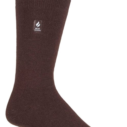 Heat Holders Men's Cardinal Ultra Lite Solid Thermal Crew Sock Brown #color_brown