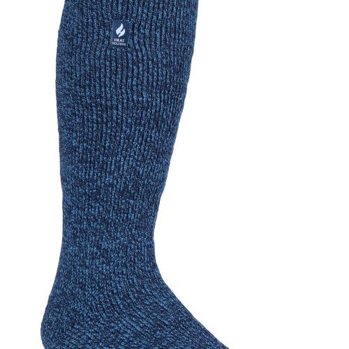 Heat Holders Men's Gabriel Original Twist Long Thermal Sock Navy/Denim #color_navy/denim