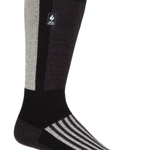 Heat Holders Men's Glacier Snowsports Long Thermal Sock Black/Green #color_black/green