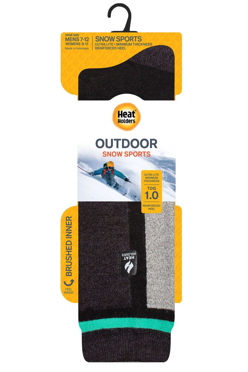 HH Mens Glacier Snowsports Long Sock Black Green Pack