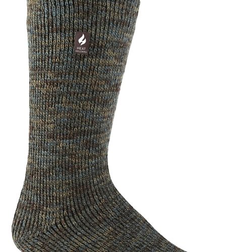 Heat Holders Men's Jacob Original Four-Color Twist Thermal Crew Sock Brown #color_brown