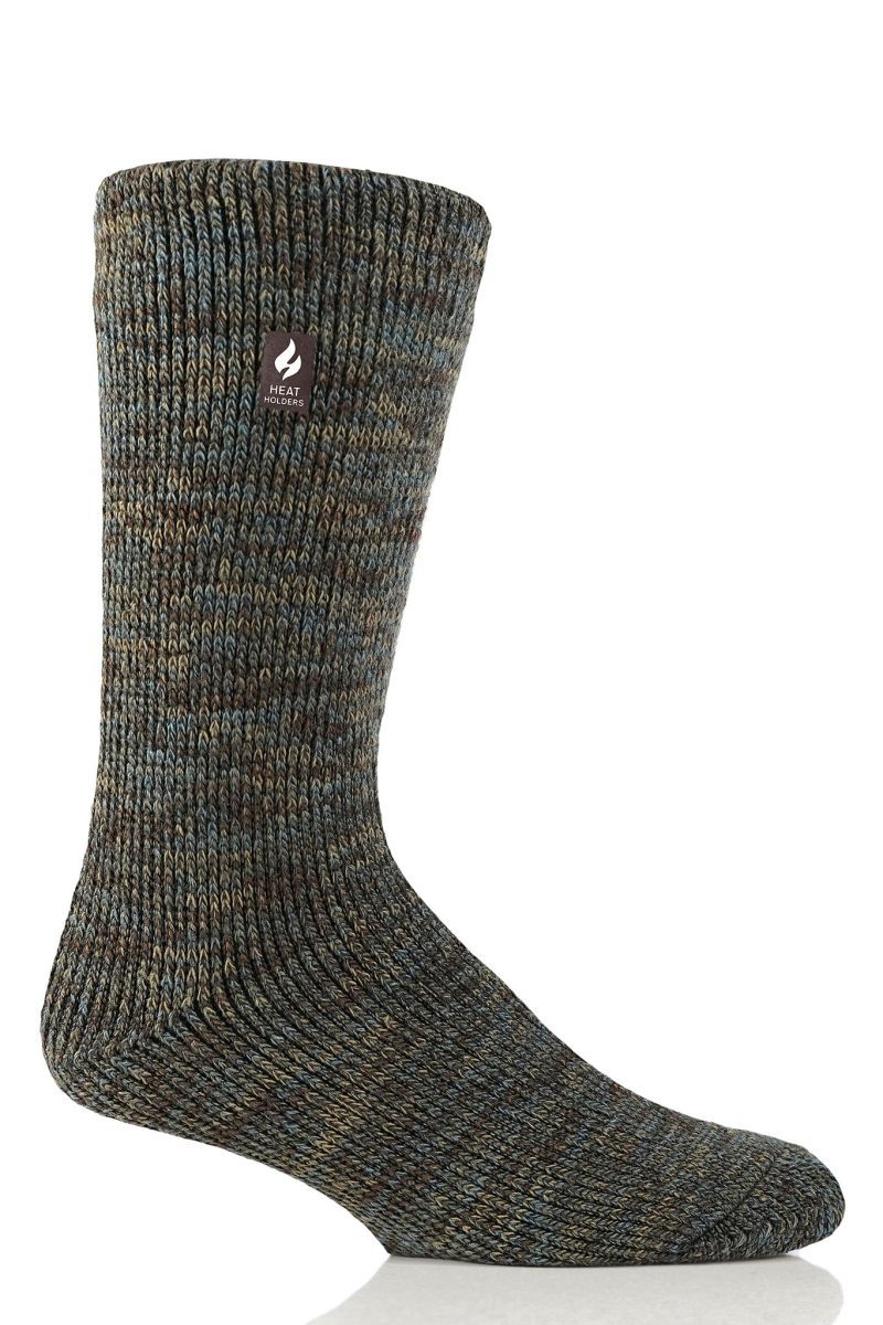 Heat Holders Men's Jacob Original Four-Color Twist Thermal Crew Sock Brown #color_brown