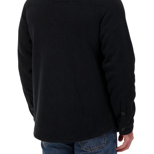 HH Mens Jax Long Sleeve Solid Shirt Jacket Black Model Rear Side