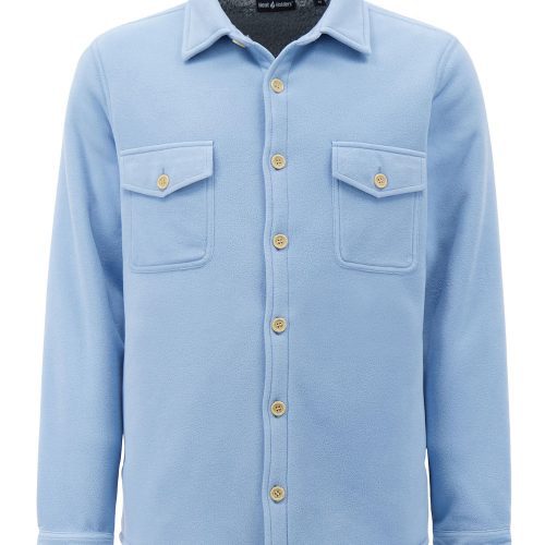 Heat Holders Mens Jax Long Sleeve Solid Shirt Jacket Chambray #color_chambray