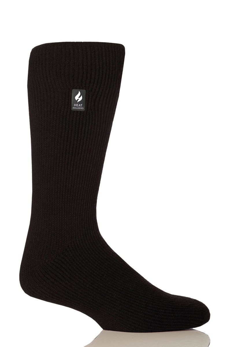 Heat Holders Men's Big/Tall Joshua Original Thermal Crew Sock Black #color_black