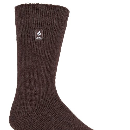 Heat Holders Men's Big/Tall Joshua Original Thermal Crew Sock Brown #color_brown