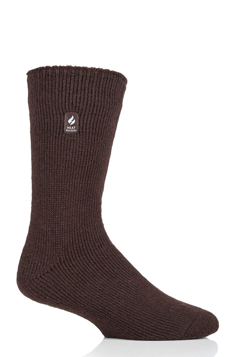 Heat Holders Men's Big/Tall Joshua Original Thermal Crew Sock Brown #color_brown