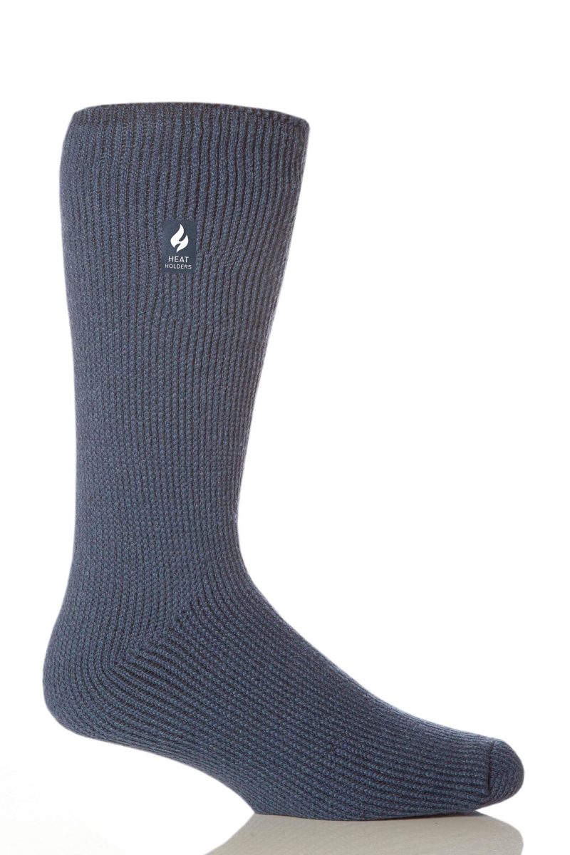 Heat Holders Men's Big/Tall Joshua Original Thermal Crew Sock Denim #color_denim