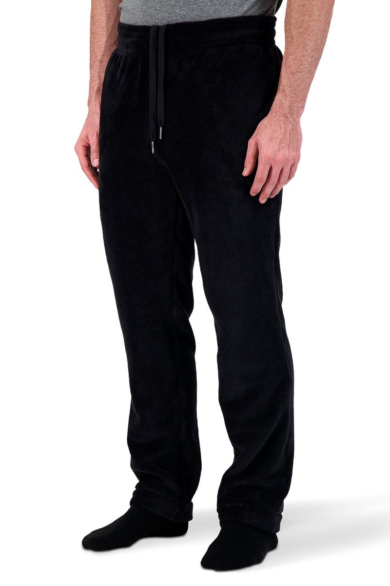 HH Mens Plush Lounge Pant Black Front Side