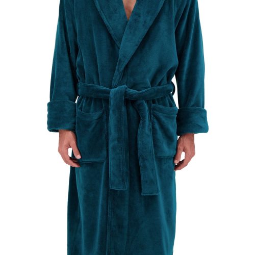 HH Mens Spa Robe Autumn Green Model