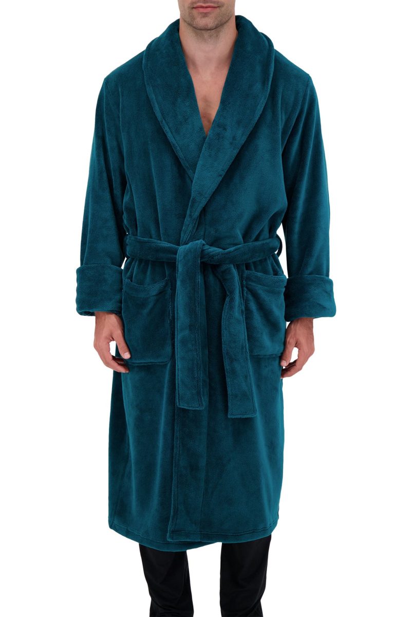 HH Mens Spa Robe Autumn Green Model