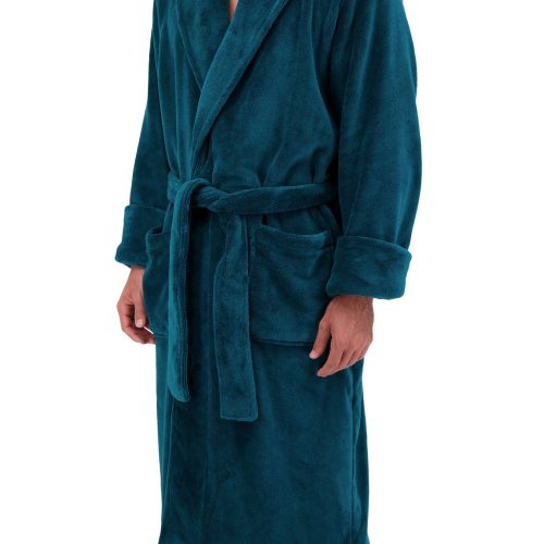 HH Mens Spa Robe Autumn Green Model Front Side