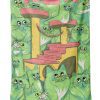 Heat Holders My Precious Cat Print Thermal Blanket Personal Size Kiwi - Open View #color_kiwi