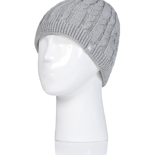 Heat Holders Women's Alesund Cable Knit Thermal Hat Cloud Grey #color_cloud grey