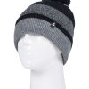 Heat Holders Women's Alps Flat Knit Snowsports Hat Black/Grey #color_black/grey