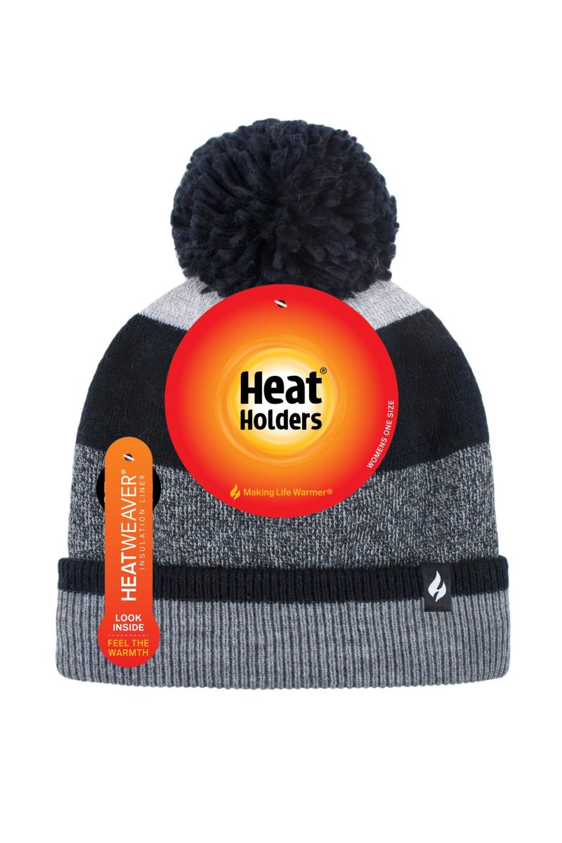 HH Wmns Alps Flat Knit Snowsports Hat Black Grey Pack