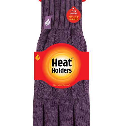 HH Wmns Amelia Cable Knit Gloves Purple Packaging