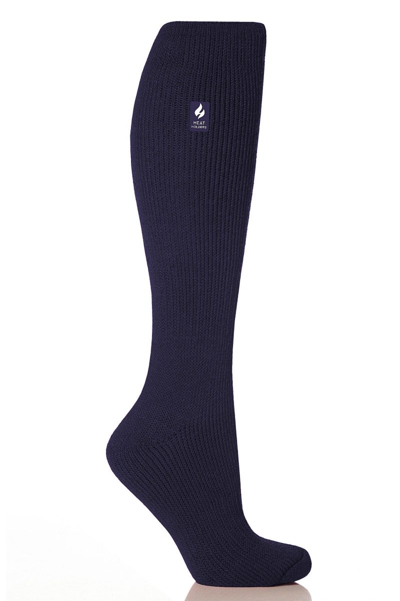 Heat Holders Women's Ashley Solid Long Thermal Sock Navy #color_navy