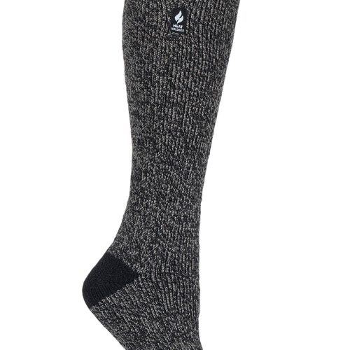 Heat Holders Women's Ashley Twist Long Thermal Sock Black/Grey #color_black/grey