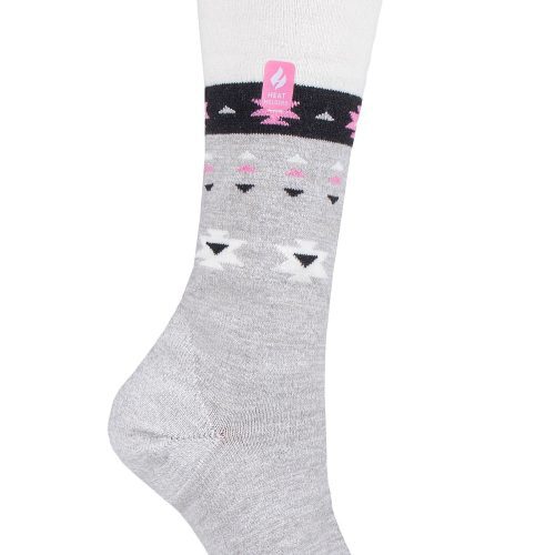 Heat Holders Women's Janica Aztec Snowsports Long Sock Grey #color_grey