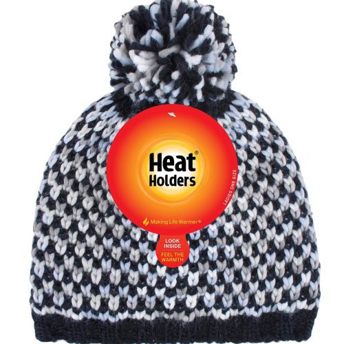 HH Wmns Katelyn Textured Knit Hat Black Packaging