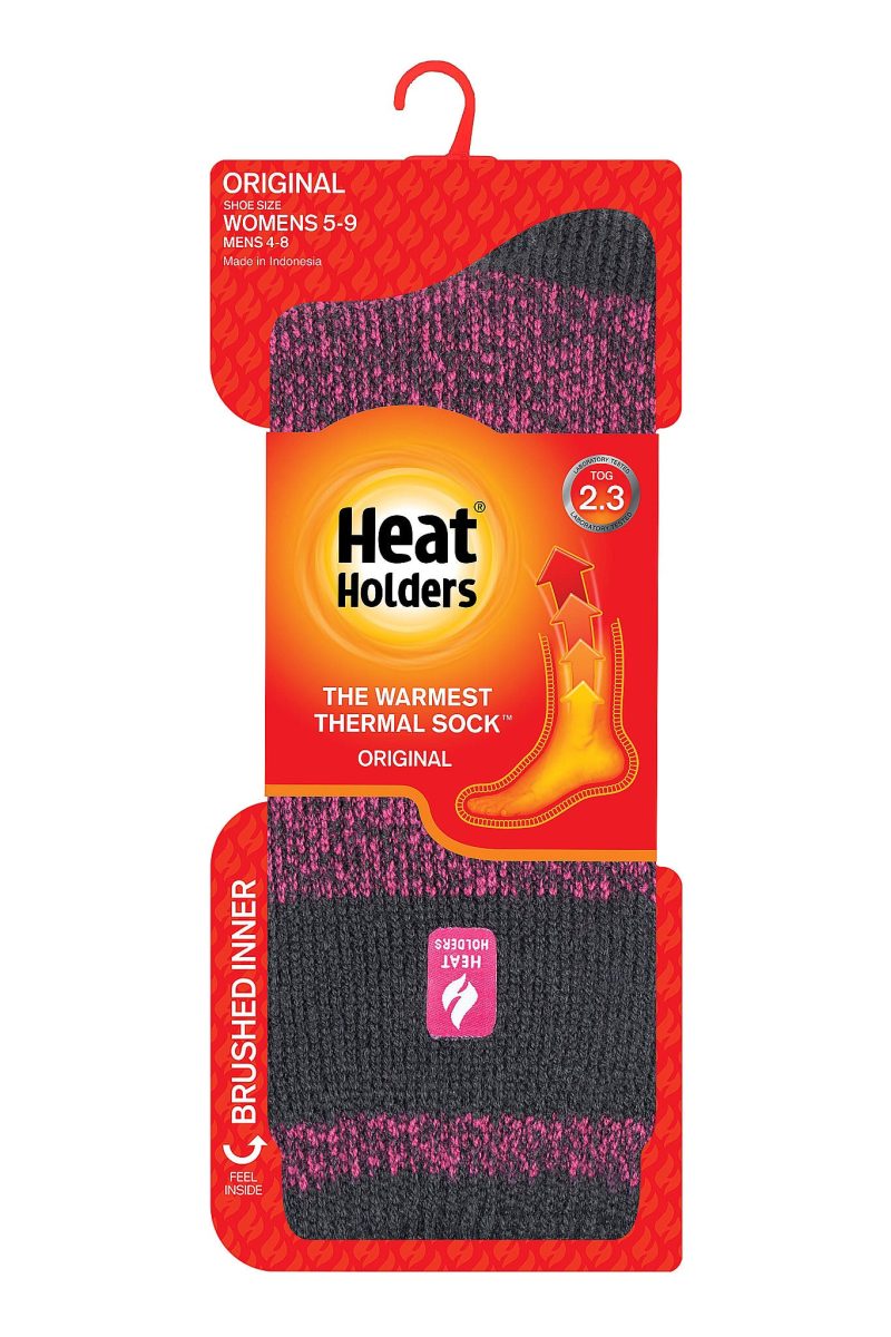 HH Wmns Snowdrop Block Twist Crew Raspberry Charcoal Pack