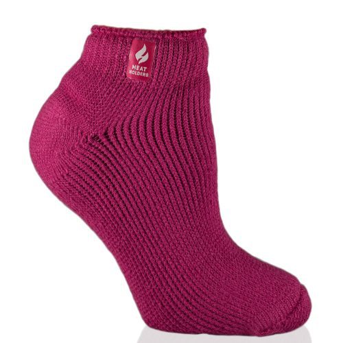 Heat Holders Women's Solid Thermal Ankle Sock Bright Pink #color_bright pink