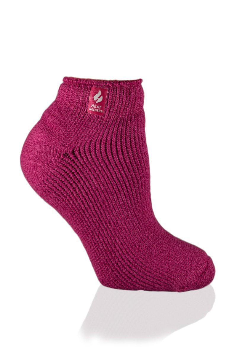 Heat Holders Women's Solid Thermal Ankle Sock Bright Pink #color_bright pink