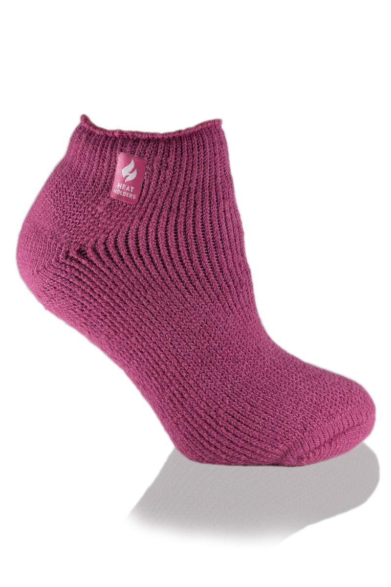 Heat Holders Women's Solid Thermal Ankle Sock Muted Pink #color_muted pink