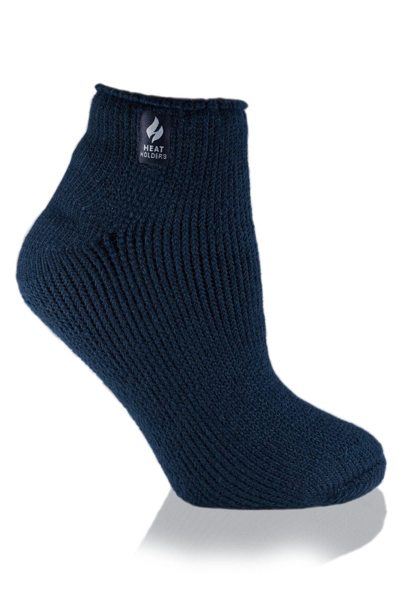 Heat Holders Women's Solid Thermal Ankle Sock Navy #color_navy