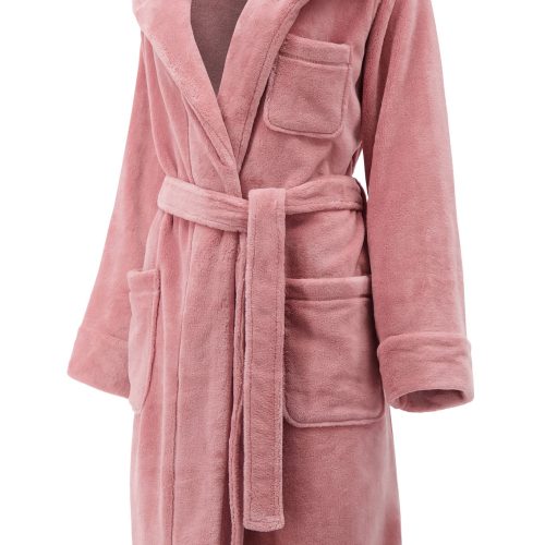 HH Wmns Spa Robe Dusty Pink Front Side