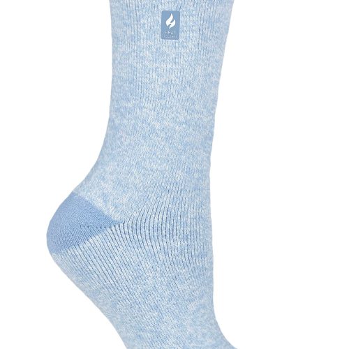 Heat Holders Women's Viola Lite Twist Thermal Crew Sock Denim #color_denim