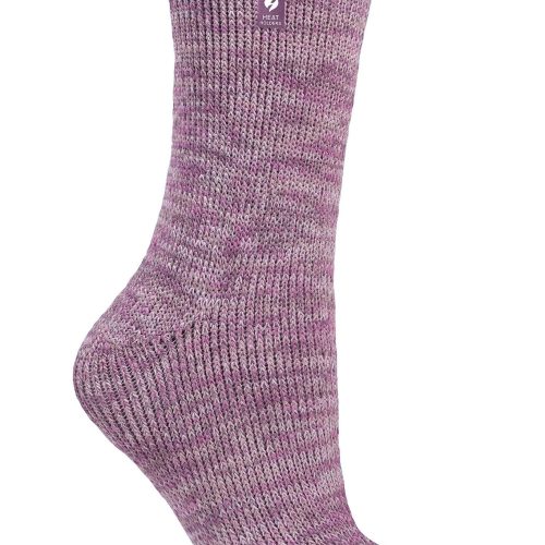 Heat Holders Women's Wendy Original Four-Color Twist Thermal Crew Sock Pink #color_pink