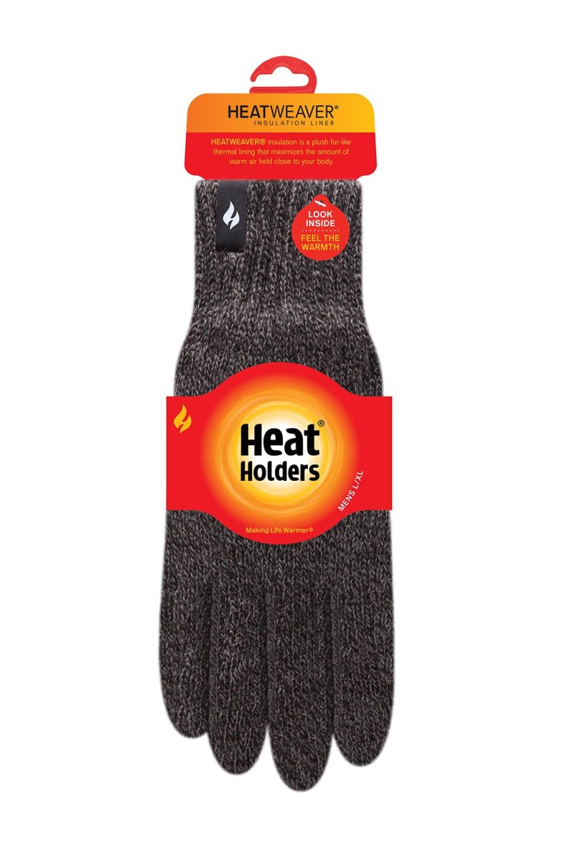 MENS GLOVES CHARCOAL L XL