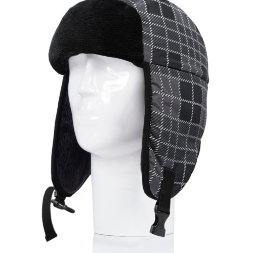 TIMAVIATORHAT BLACKGREYPLAID2