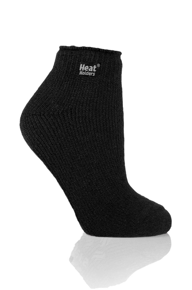 Heat Holders Women's Solid Thermal Ankle Sock Black #color_black