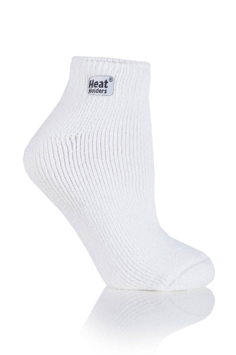 Heat Holders Women's Solid Thermal Ankle Sock White #color_white