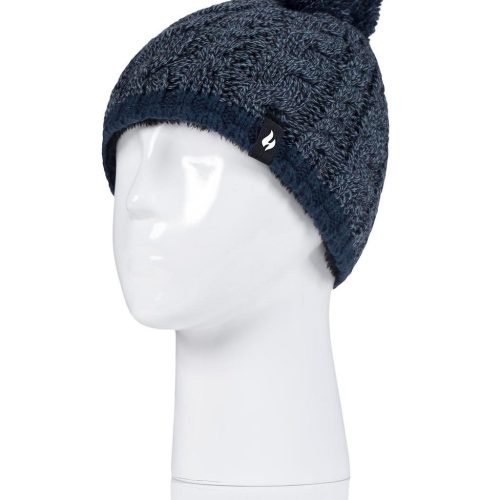 Heat Holders Boys Thermal Pom Pom Hat Denim/Navy #color_denim/navy