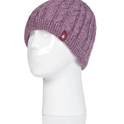 Heat Holders Women's Alesund Cable Knit Thermal Hat Rose #color_rose