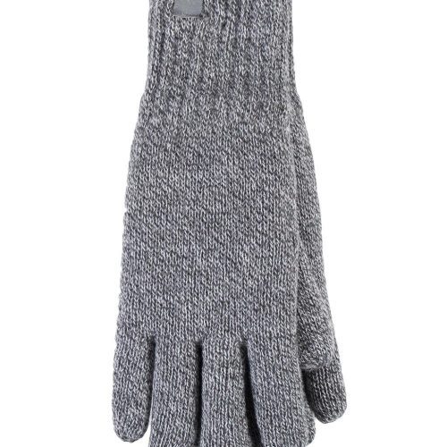 Heat Holders Men's Nevis Flat Knit Thermal Gloves Light Grey #color_light grey