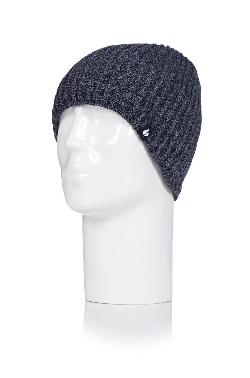 Heat Holders Men's Halden Ribbed Thermal Hat Navy #color_navy